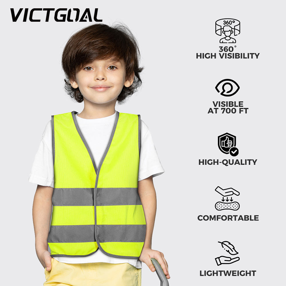 Sports Equipment For Kindergarten - เด็กเสื้อกั๊กความปลอดภัยเสื้อผ้าสะท้อนแสงสําหรับเด็กการฝึกอบรมกีฬาป้องกันโรงเรียนกลางแจ้งแถบเรืองแสงการมองเห็นสูง