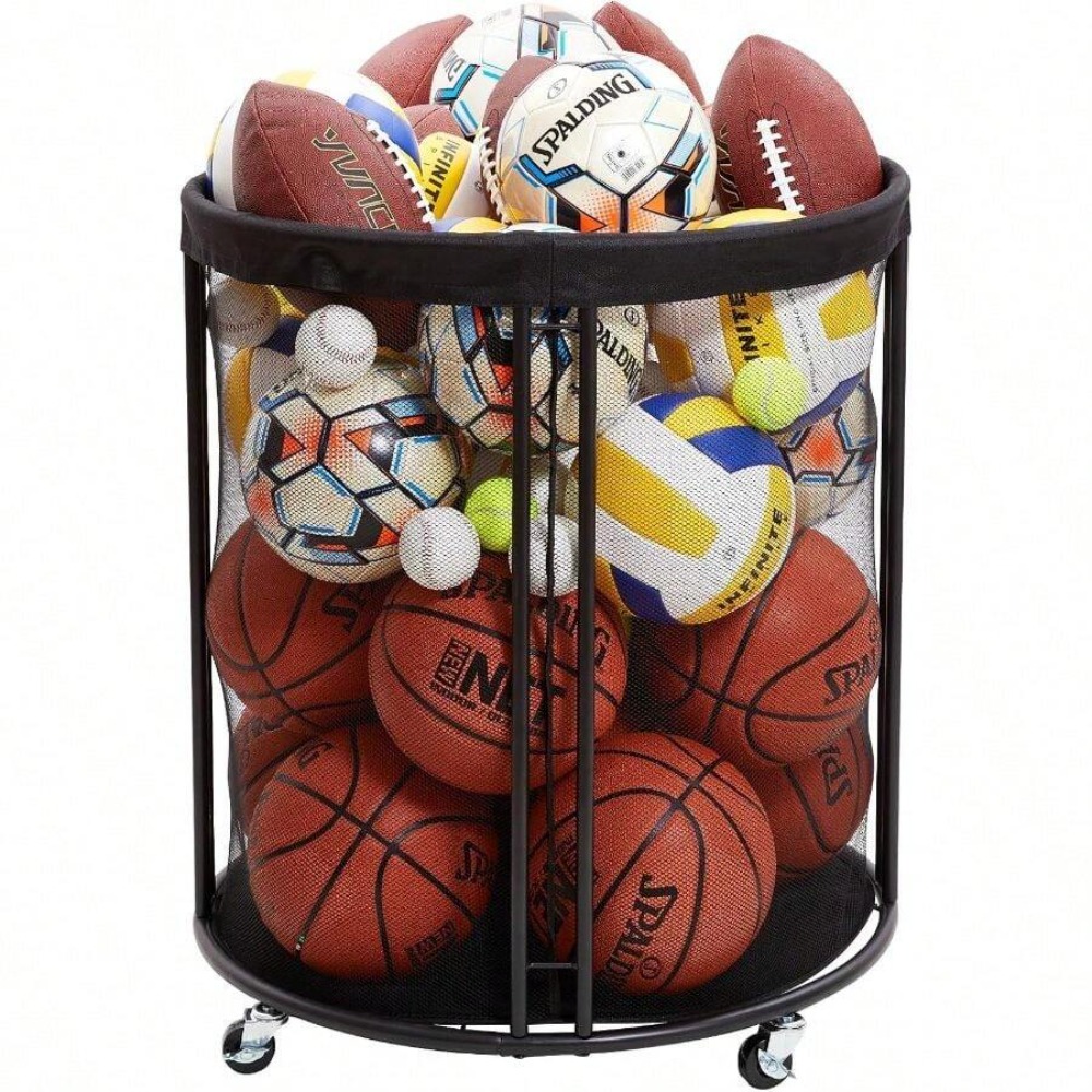 รถเข็นเก็บลูกบอลแบบแข็งแรงสำหร - Sports Equipment Rack บทวิจารณ์และราคา
